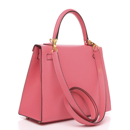 Hermes Epsom Horseshoe Kelly Sellier 28 Rose Azalee Gris Perle 3 of 10