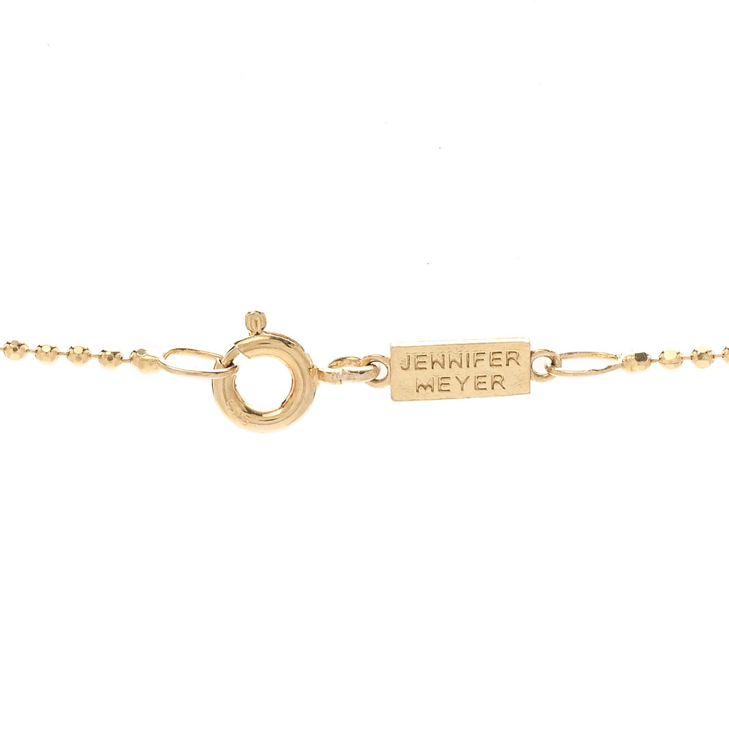 18K Yellow Gold Diamond Good Luck Pendant Necklace