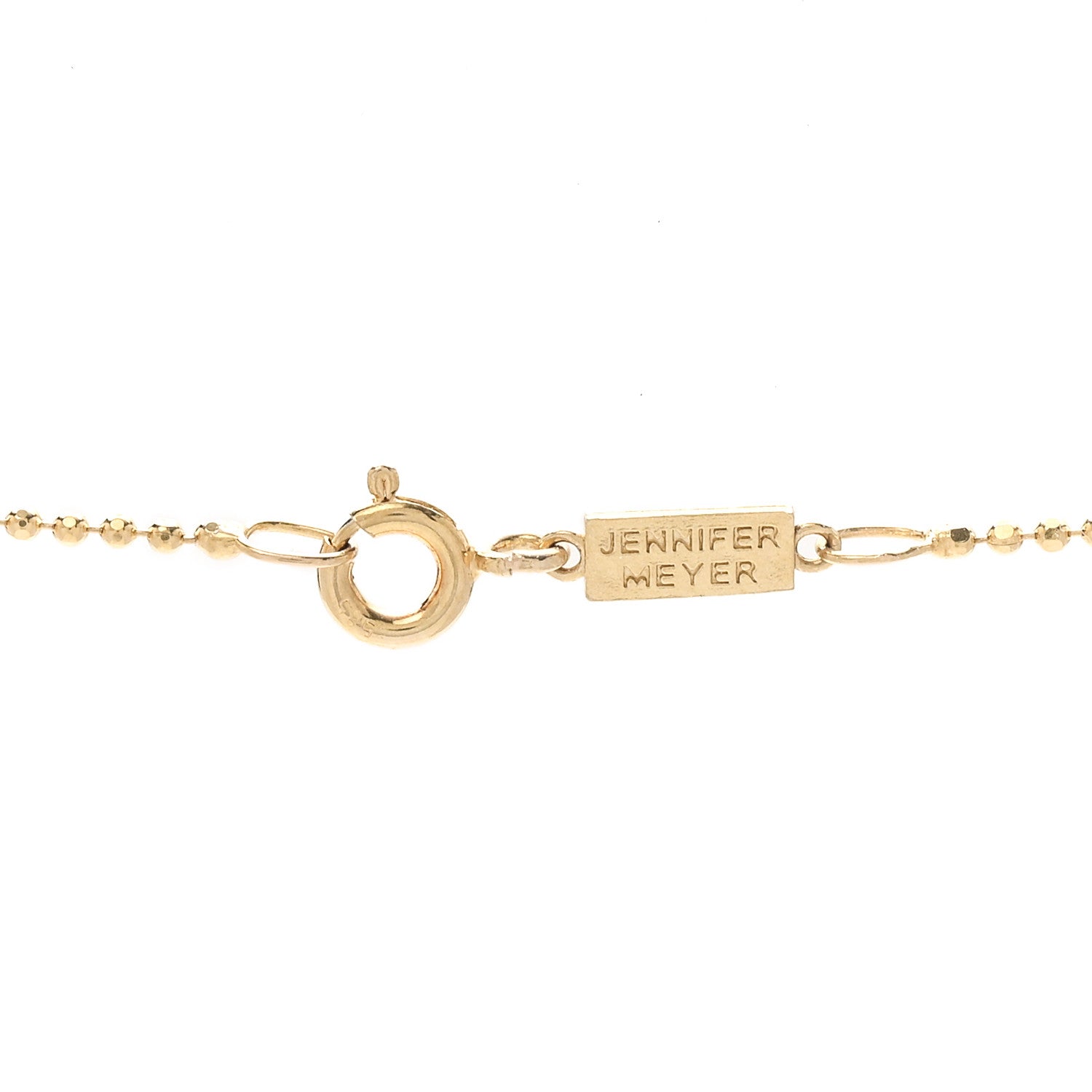 Jennifer Meyer 18K Yellow Gold Diamond Good Luck Pendant Necklace 4 of 5