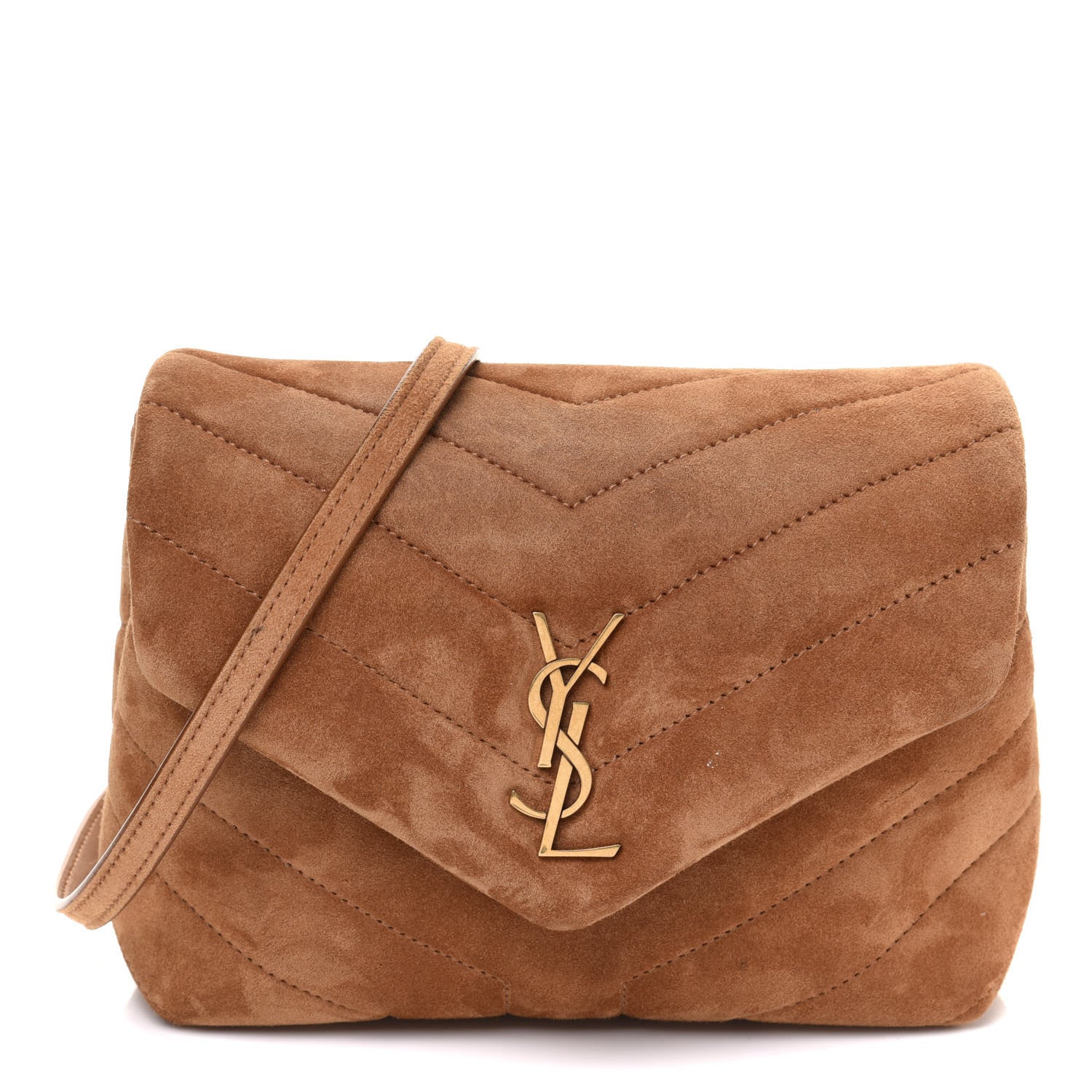 Saint Laurent Suede Toy Loulou Shoulder Bag Cinnamon 1 of 12