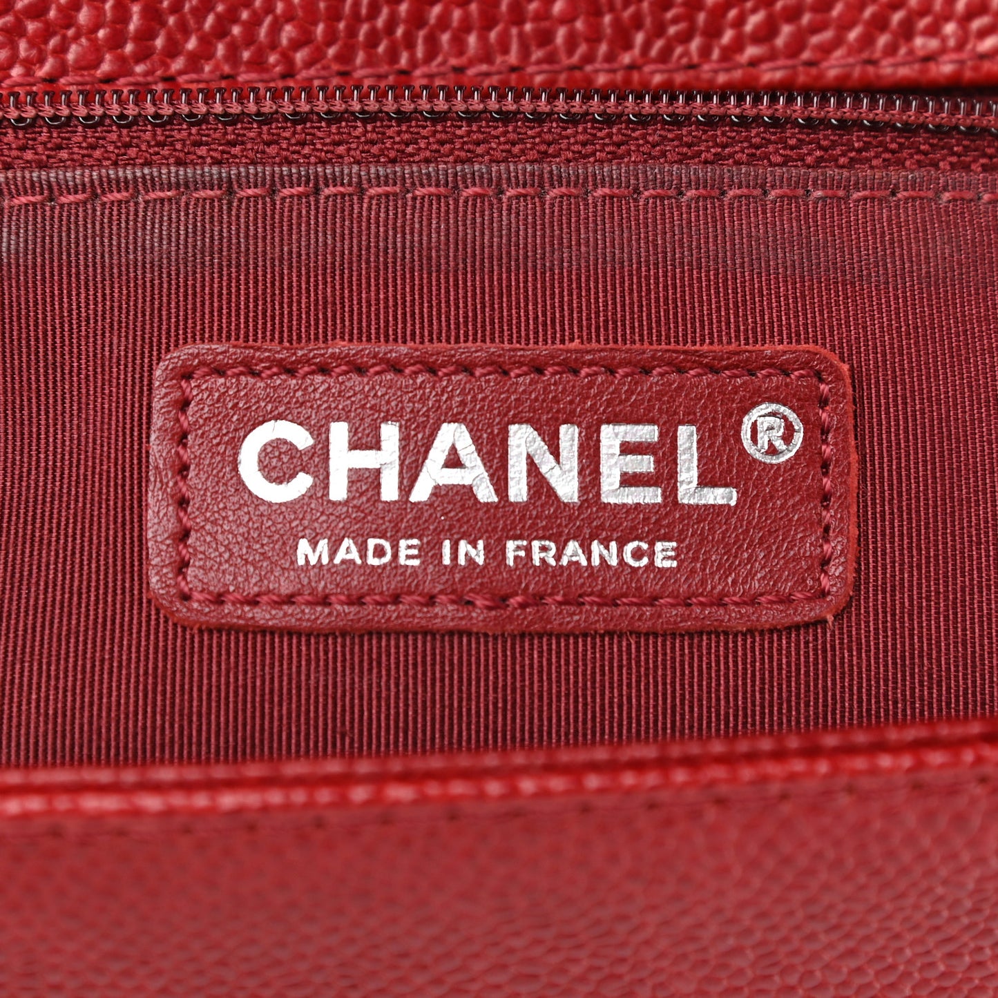 Caviar Quilted New Medium Boy Flap Dark Red
