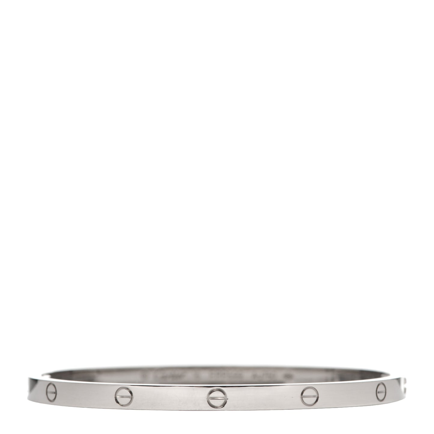 18K White Gold Small LOVE Bracelet 16