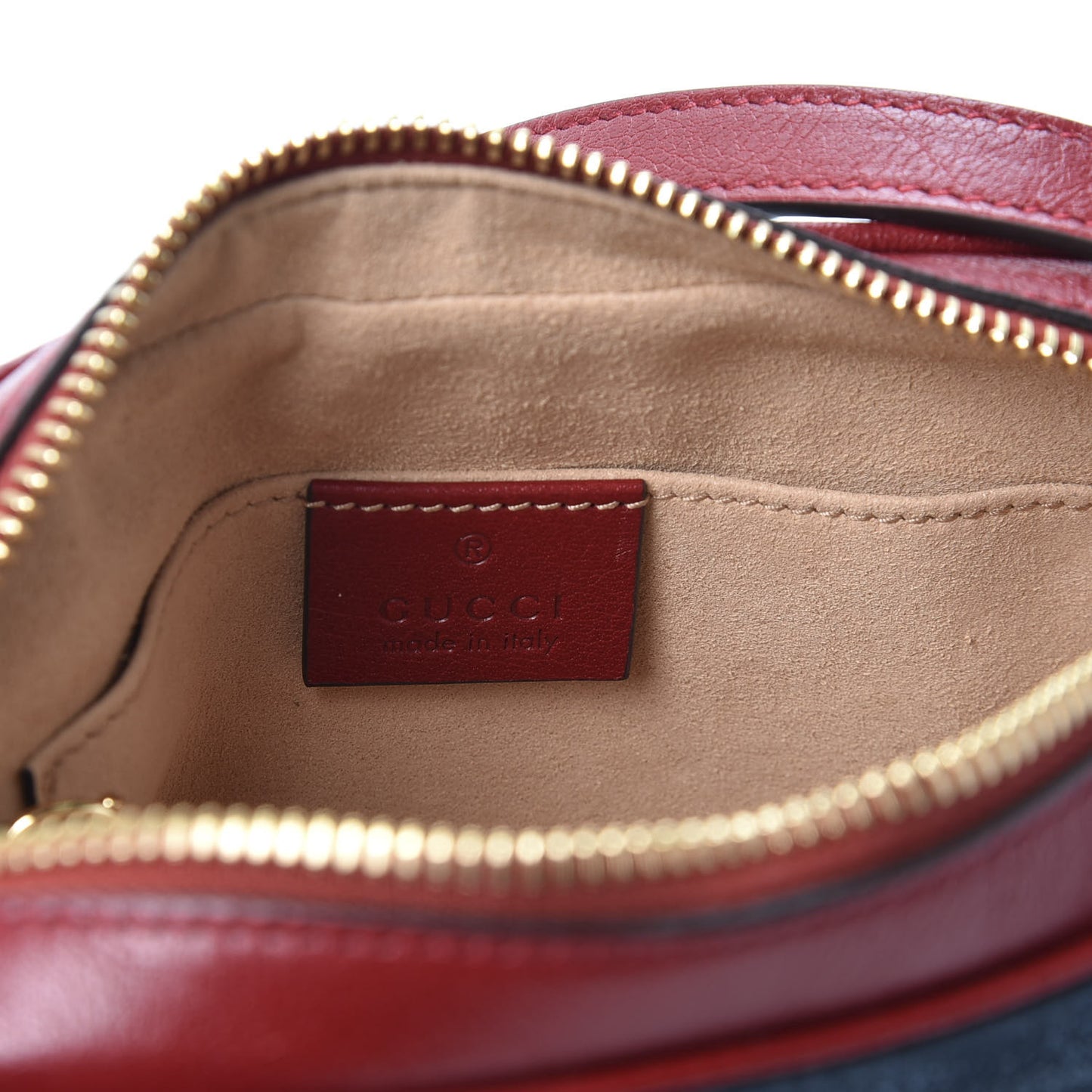 Suede Calfskin Web Mini Ophidia Shoulder Bag New Blue Romantic Cherry
