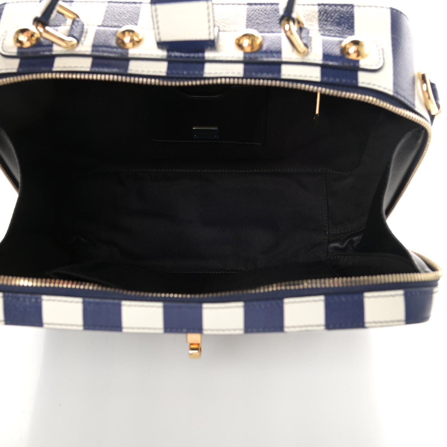 Dauphine Stripe Box Bag Blue White