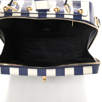 Dolce & Gabbana Dauphine Stripe Box Bag Blue White 5 of 9