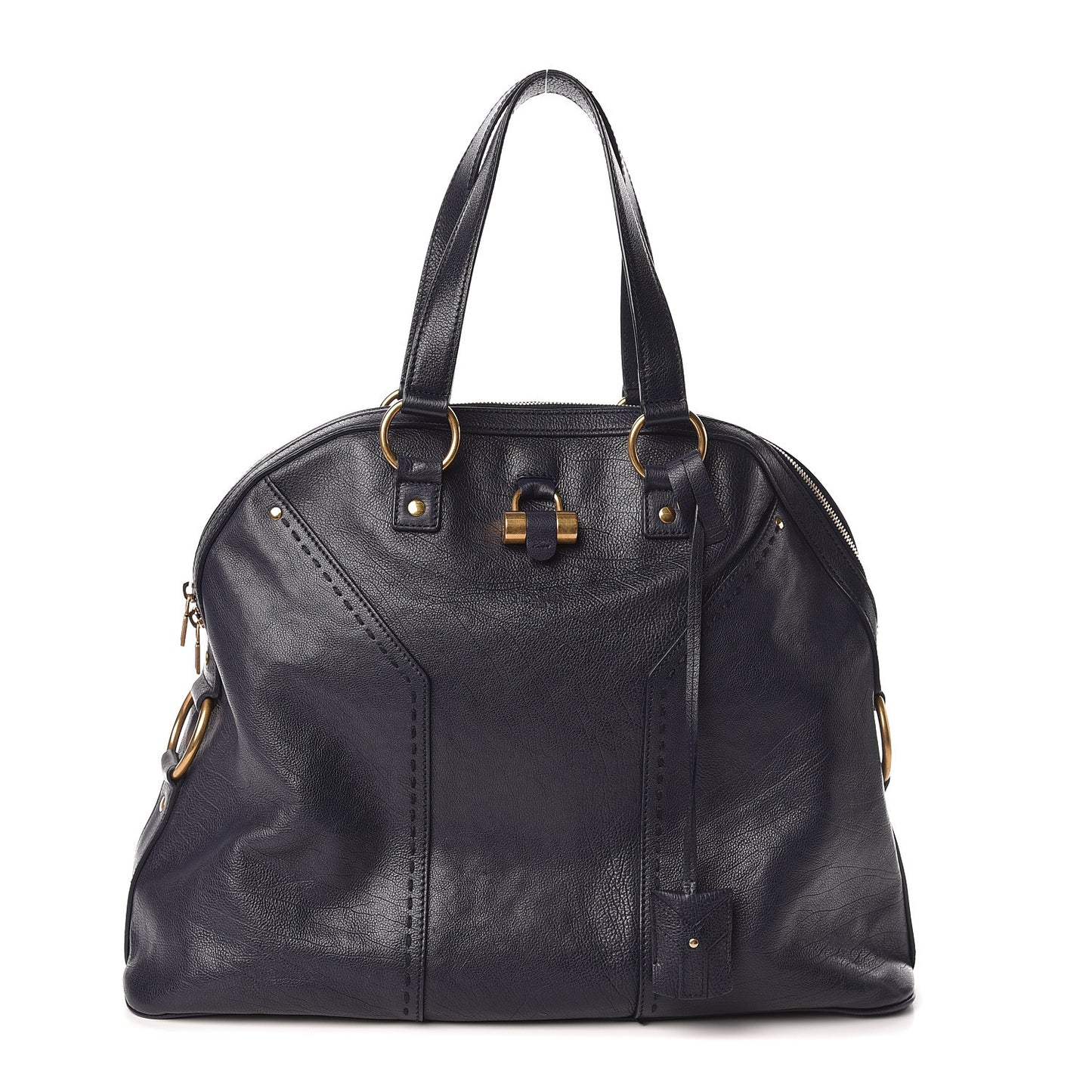 Calfskin Oversized Muse Navy Blue