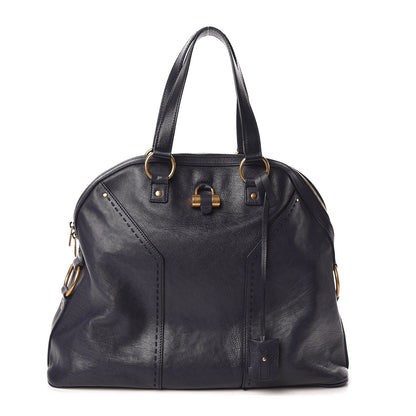 Saint Laurent Calfskin Oversized Muse Navy Blue 1 of 13