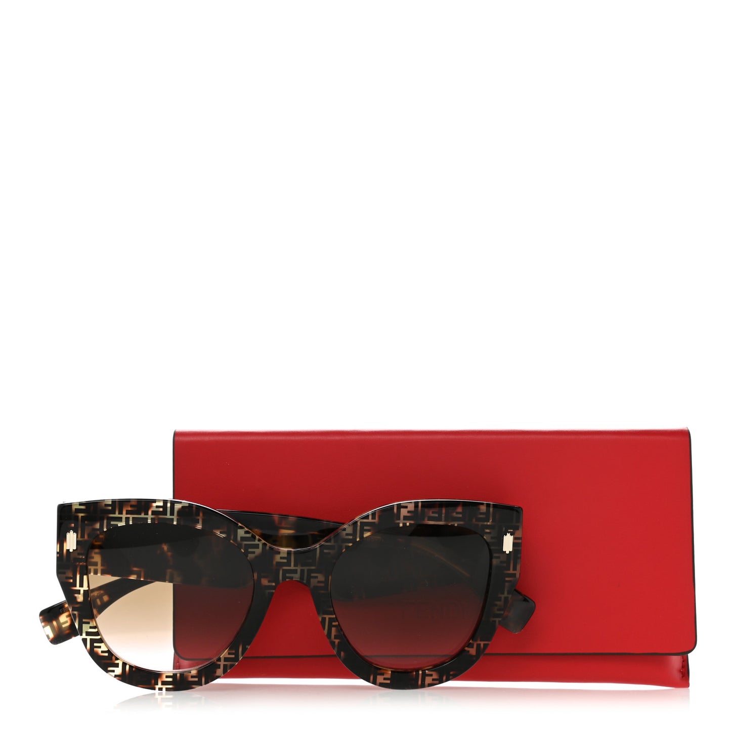 Acetate Fendi Roma Cat Eye Sunglasses FF 0435/S Havana