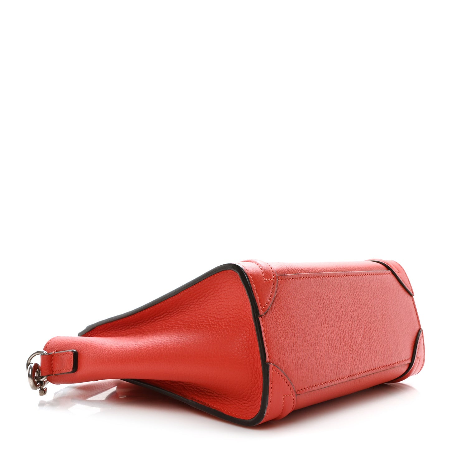 Drummed Calfskin Nano Luggage Vermillion