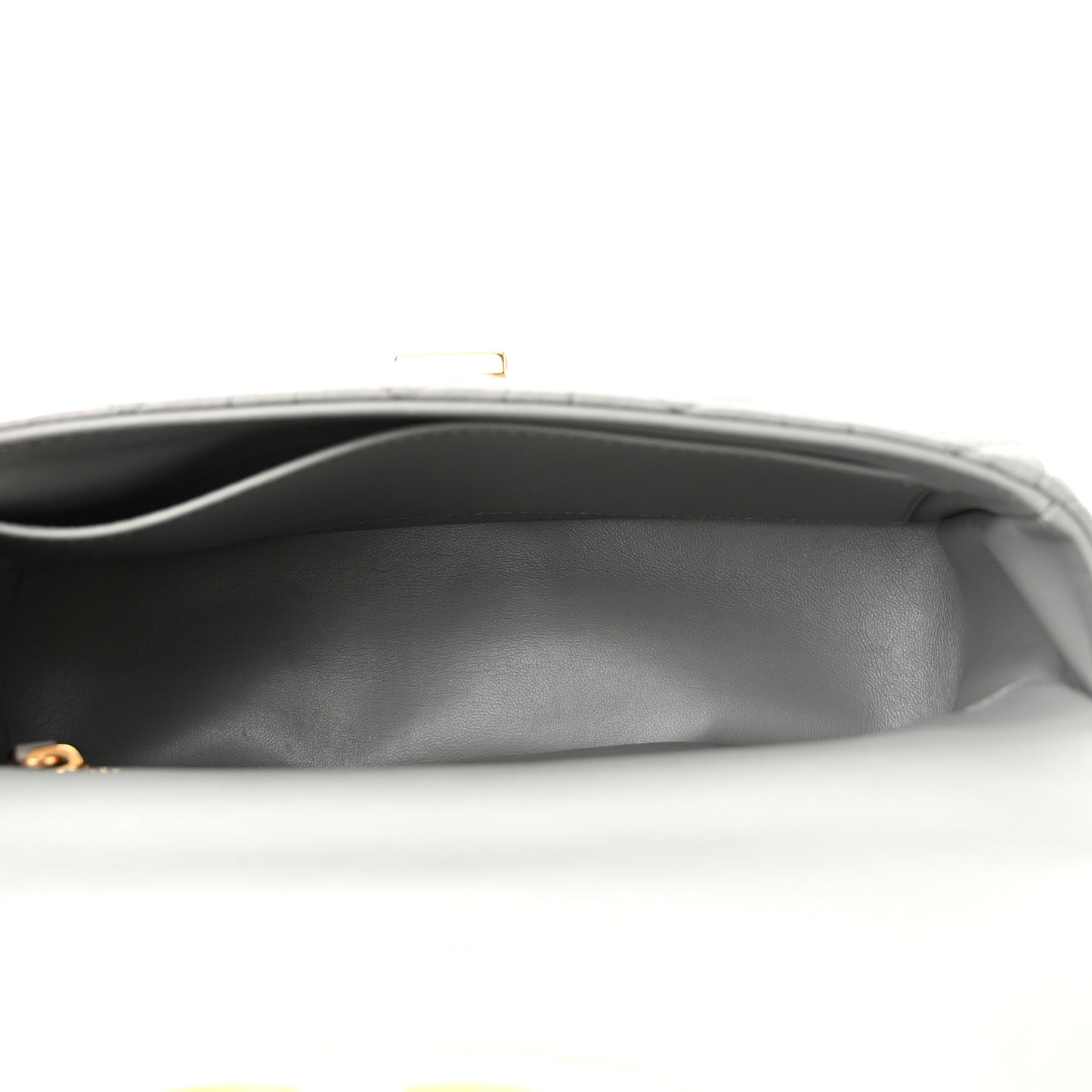 Calfskin Cannage Small Caro Bag Grey