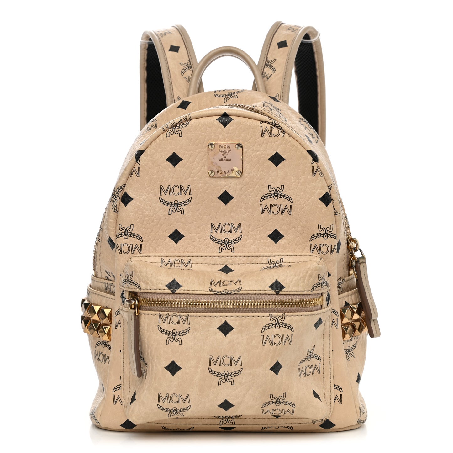 Visetos Side Stud Mini Stark Backpack Beige