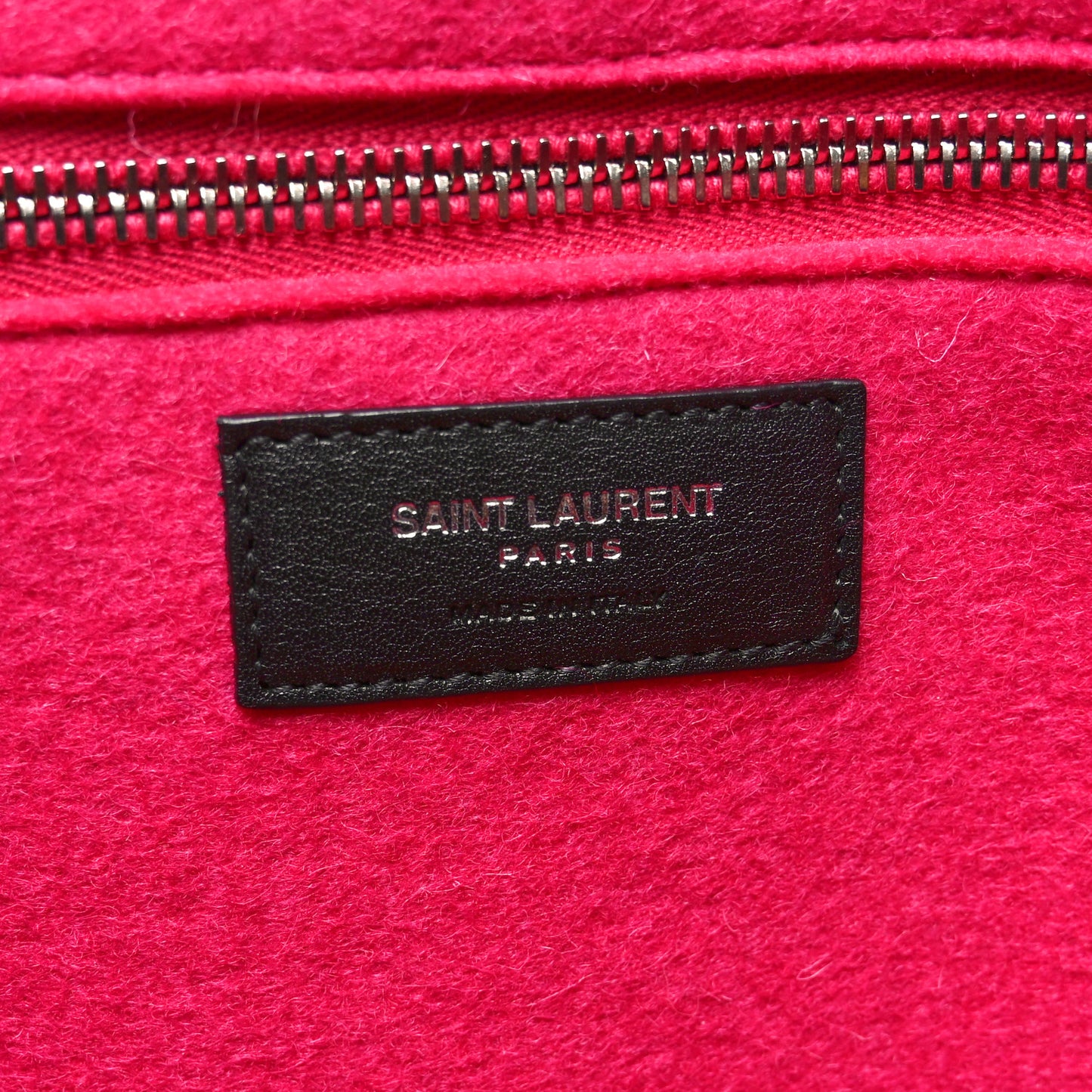 Wool Rive Gauche Tote Fuchsia