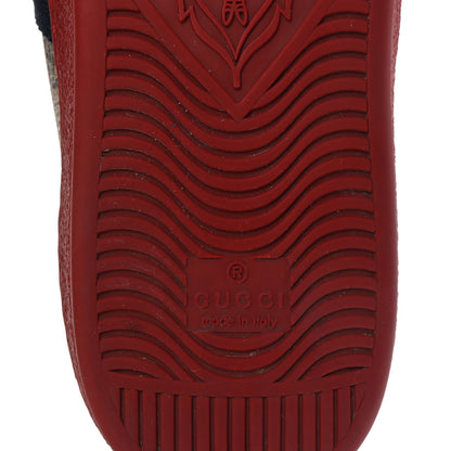 Gucci GG Supreme Monogram Ayers Web Mens New Ace Sneakers  9 Beige Ebony Red 7 of 9