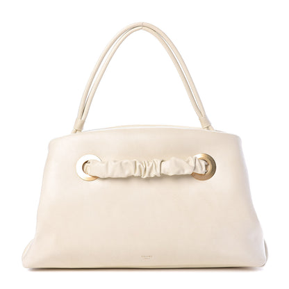 Celine Smooth Calfskin Eyelet Small Top Handle Bag White 1 of 10