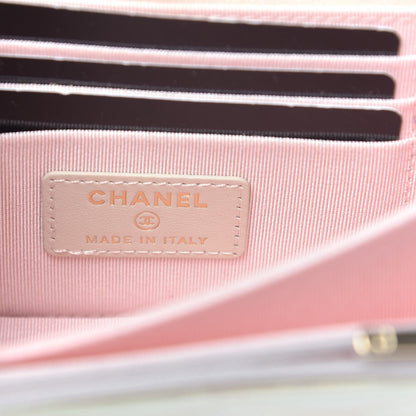Chanel Iridescent Lambskin Quilted Mini Wallet On Chain WOC Ivory 6 of 11