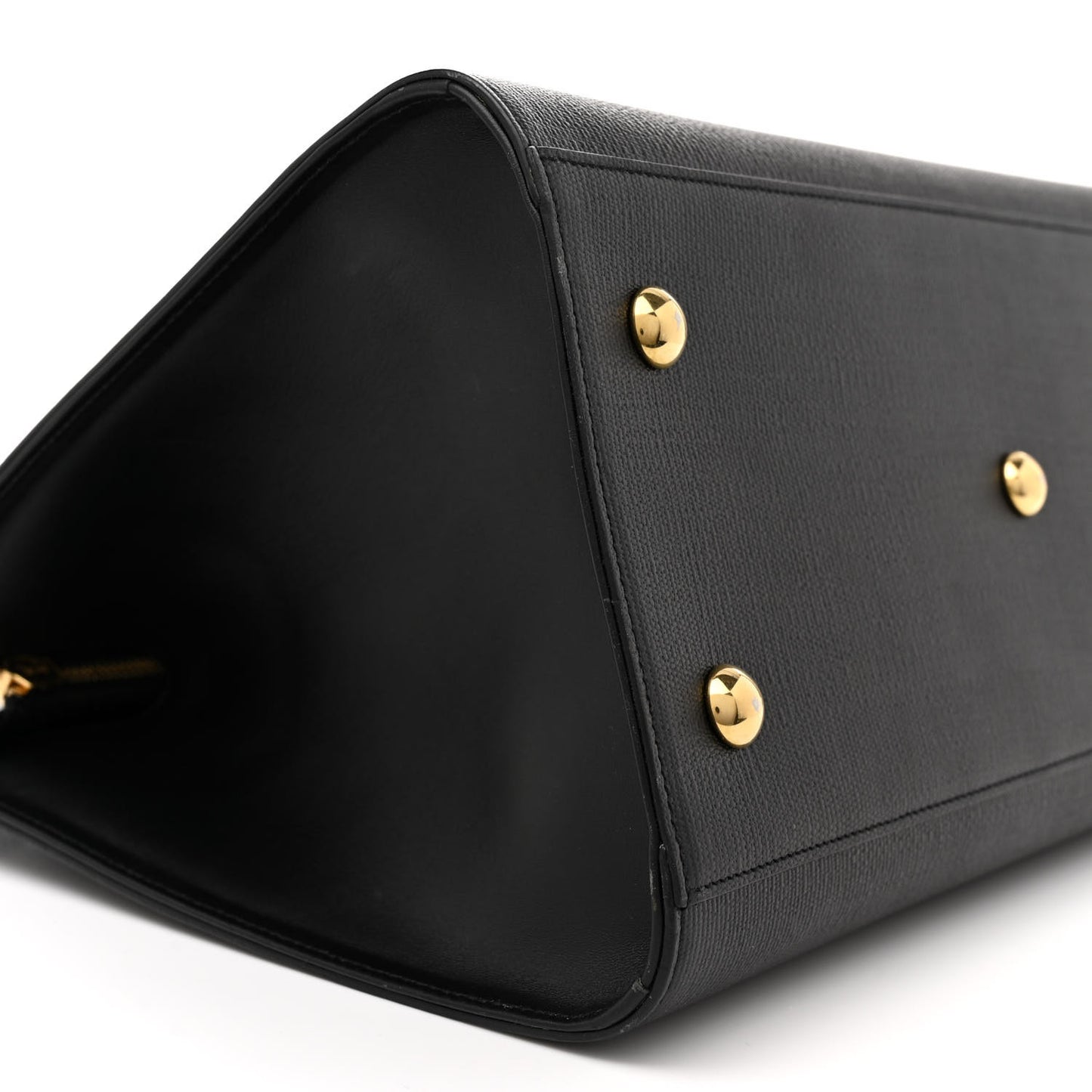 Textured Calfskin Small Classic Y Cabas Black