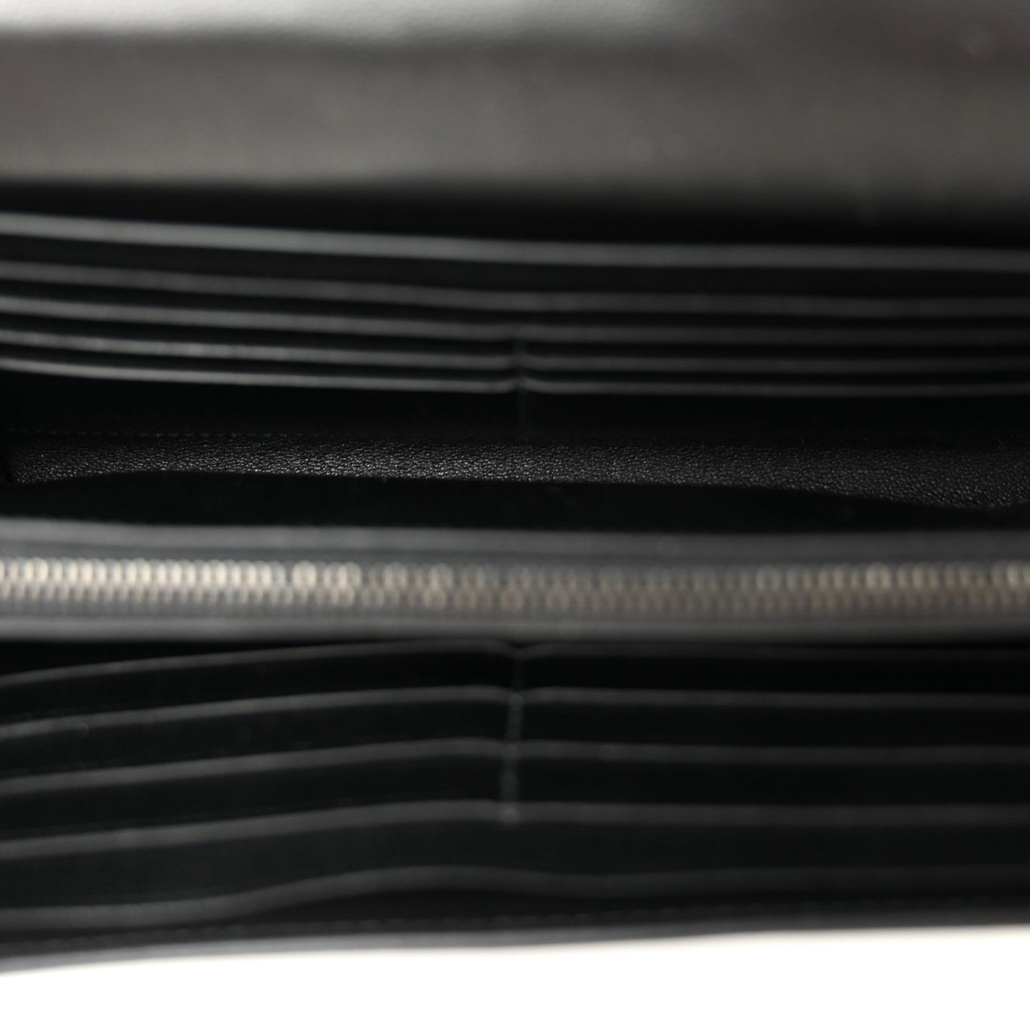 Hermes Shiny Alligator Monochrome Constance Long Wallet Black 5 of 11