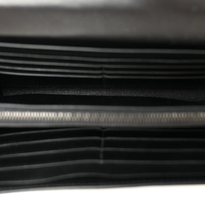 Hermes Shiny Alligator Monochrome Constance Long Wallet Black 5 of 11