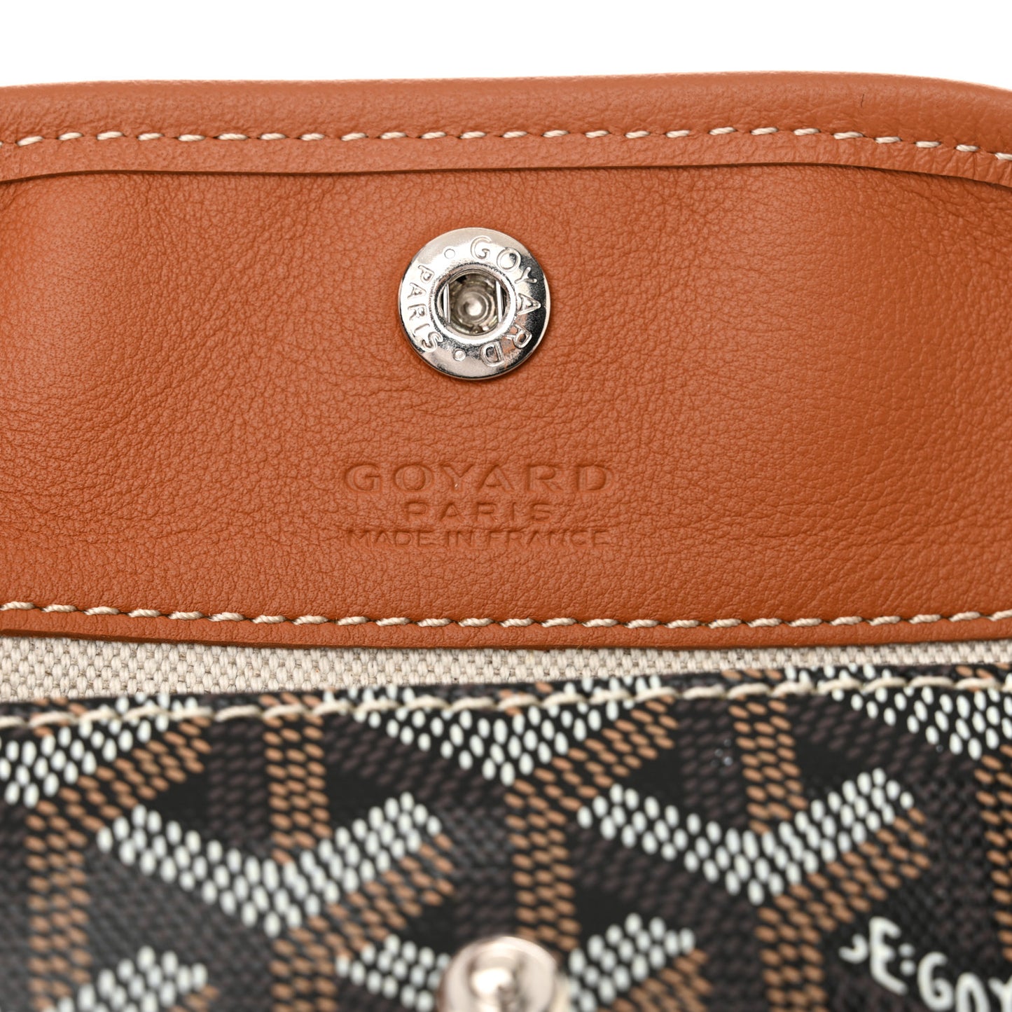 Goyardine Reversible Mini Anjou Black Gold