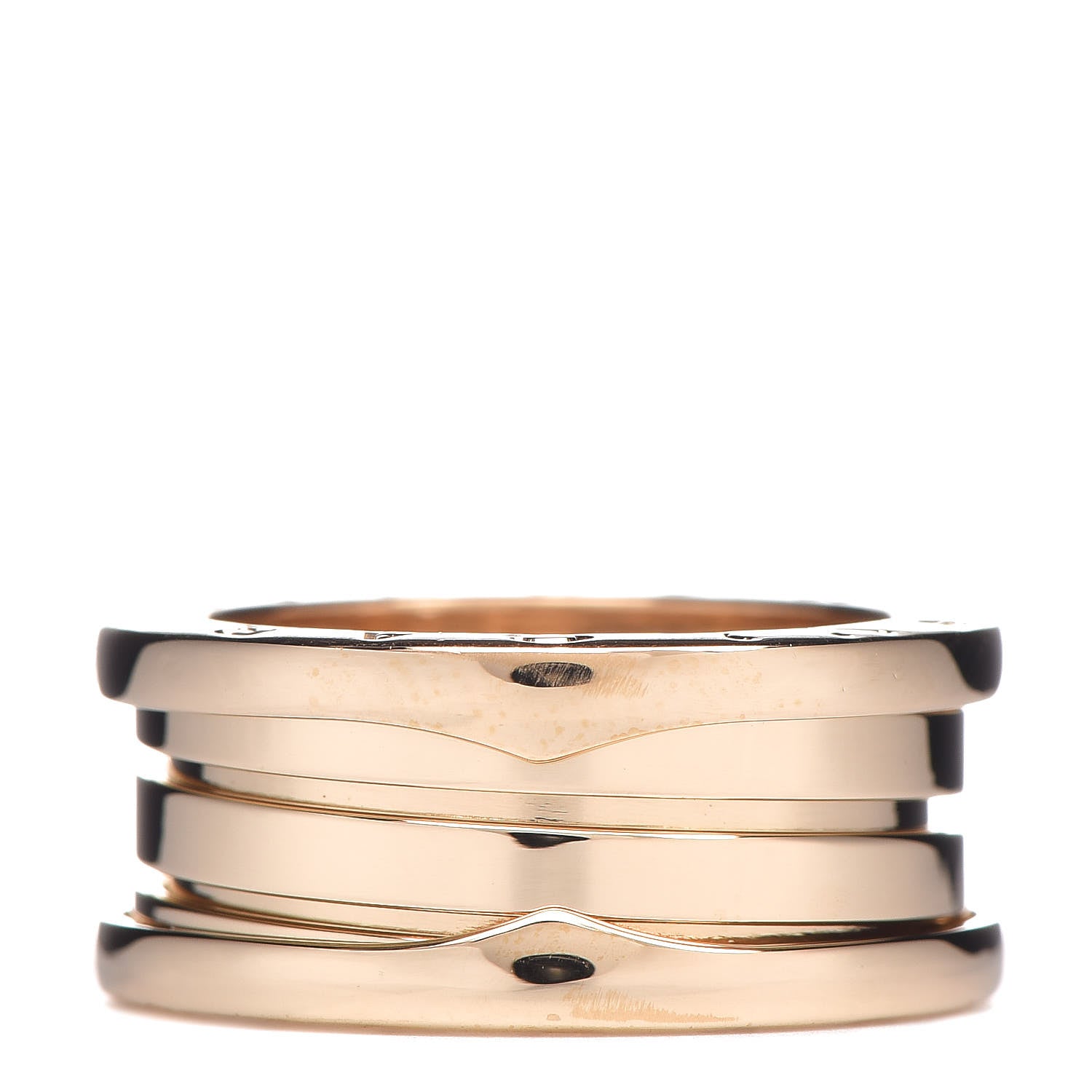 Bulgari 18K Yellow Gold B.Zero1 Three-Band Ring 51 5.75 1 of 5