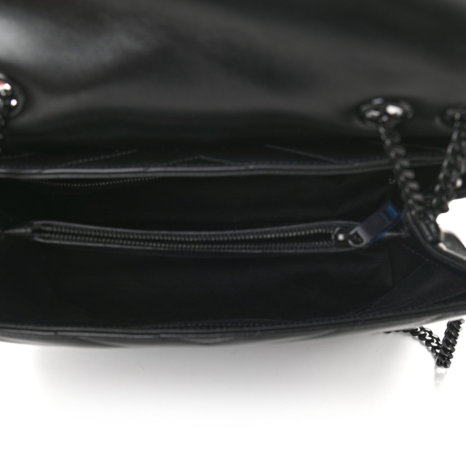 Saint Laurent Calfskin Y Quilted Monogram Medium Loulou Chain Satchel Black 5 of 9