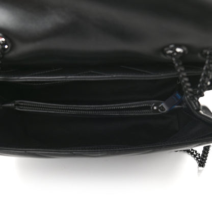Saint Laurent Calfskin Y Quilted Monogram Medium Loulou Chain Satchel Black 5 of 9