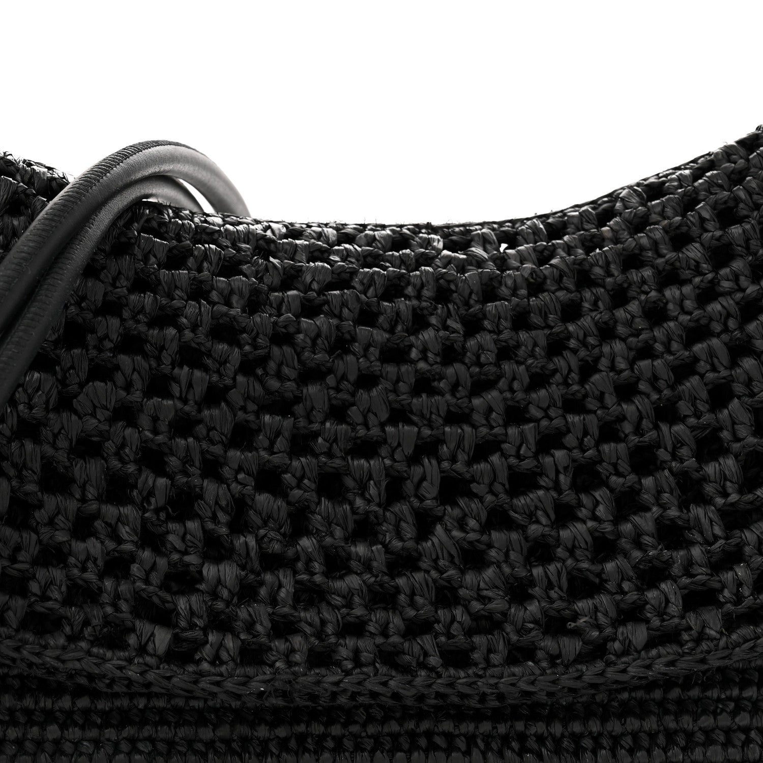 Loewe Raffia Donut Chain Medium Ola Shoulder Bag Black 7 of 10