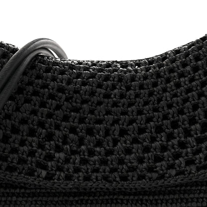 Loewe Raffia Donut Chain Medium Ola Shoulder Bag Black 7 of 10