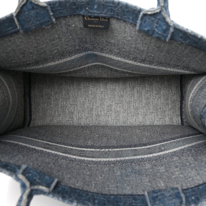 Christian Dior Oblique Denim Book Tote Denim Blue 5 of 7