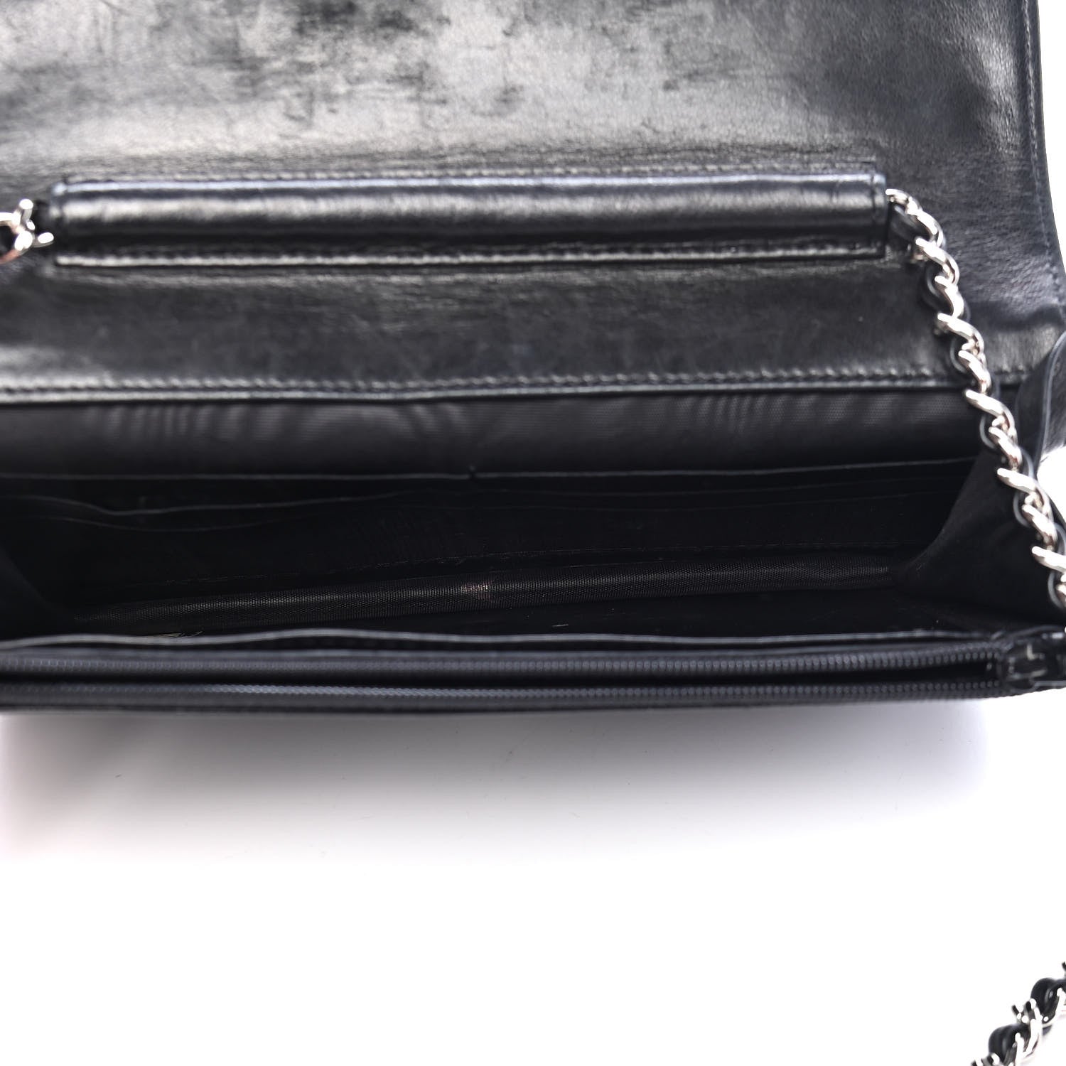 Chanel Caviar Timeless CC Wallet On Chain WOC Black 5 of 10