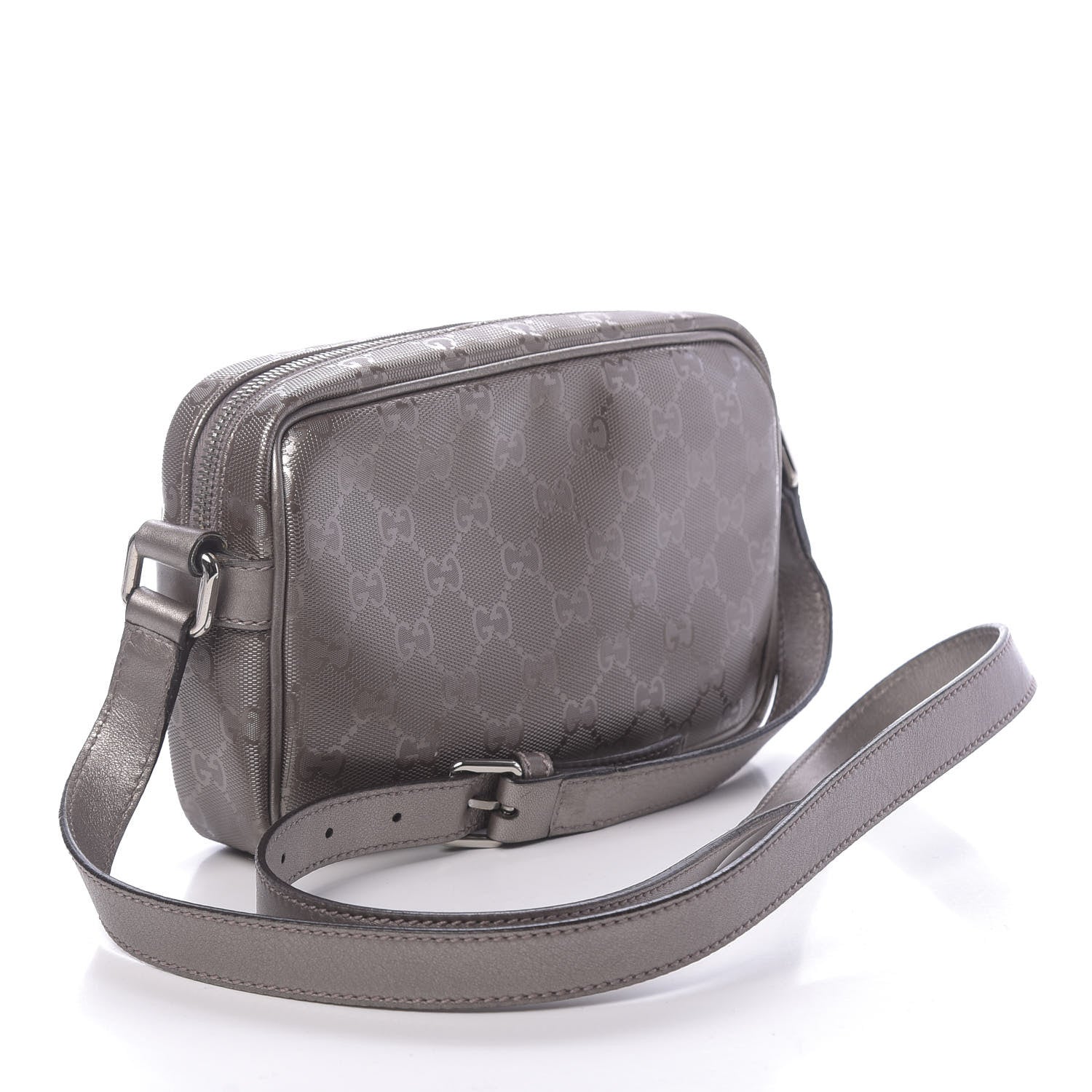 Gucci Imprime Monogram Small Shoulder Bag Silver 3 of 10