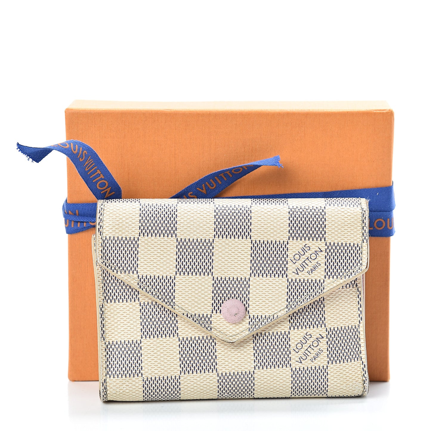 Damier Azur Victorine Wallet Rose Ballerine