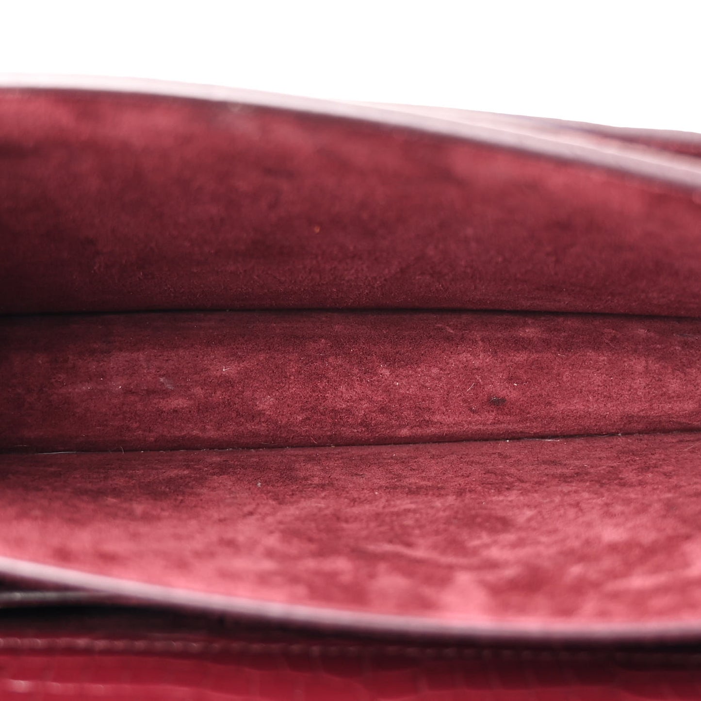 Calfskin Crocodile Embossed Medium Monogram Sunset Rouge Legion