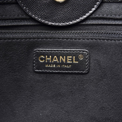 Chanel Caviar Medium Studded Deauville Tote Black 5 of 10