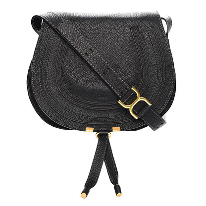 Chloe Calfskin Medium Marcie Round Crossbody Bag Black 1 of 8
