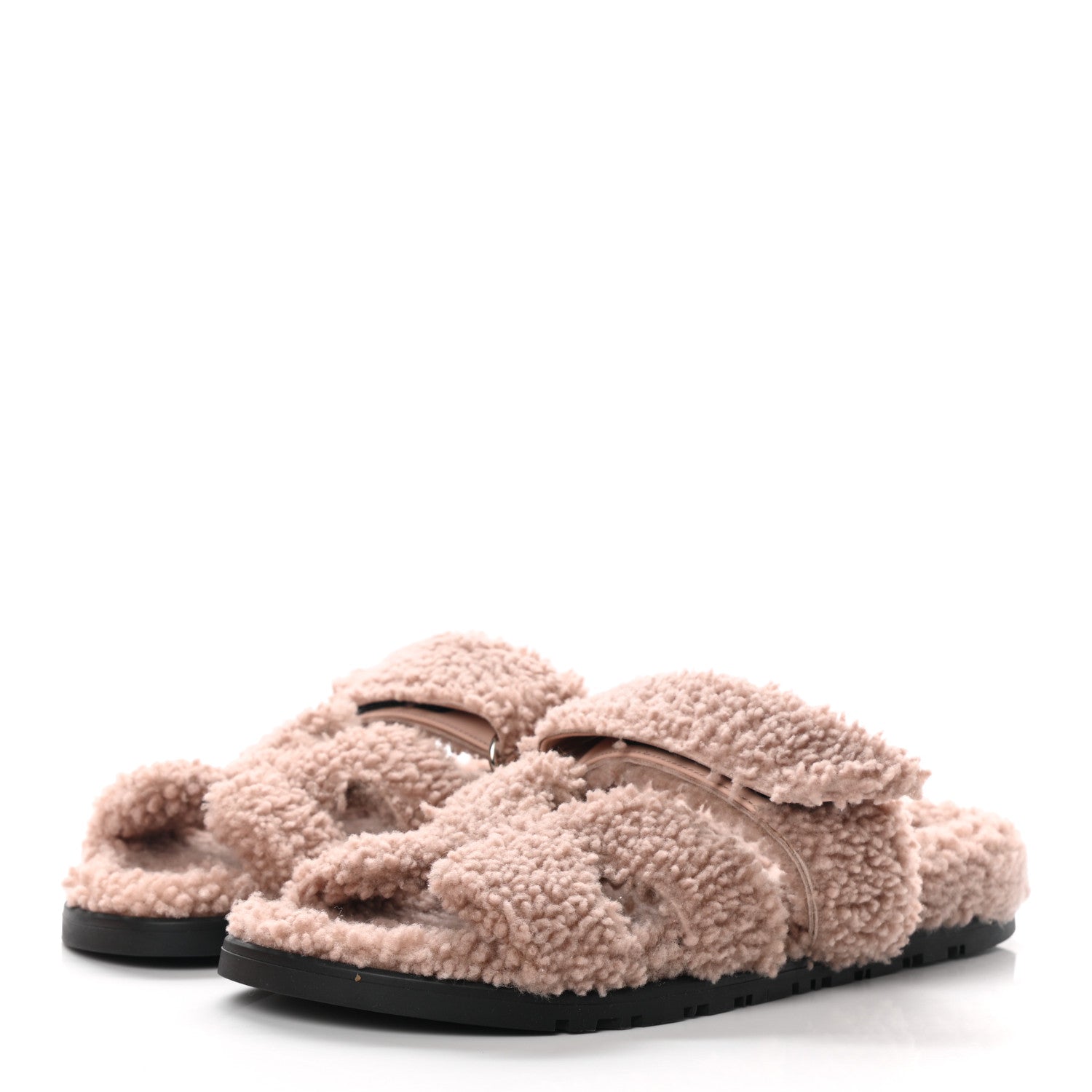 Hermes Woolskin Womens Chypre Sandals 36 Bois De Santal 3 of 8