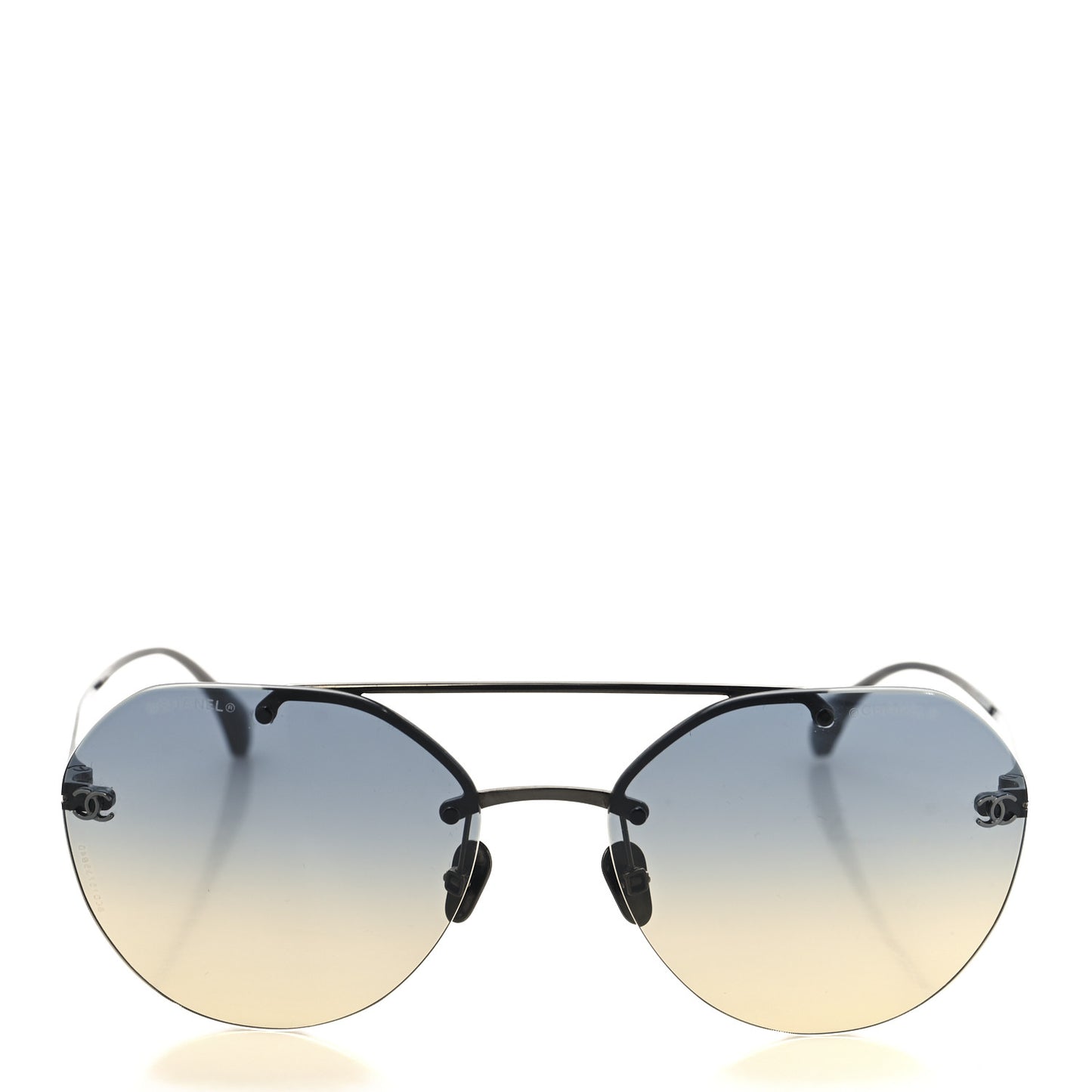 Titanium CC Pilot Aviator Sunglasses 4272-T Silver