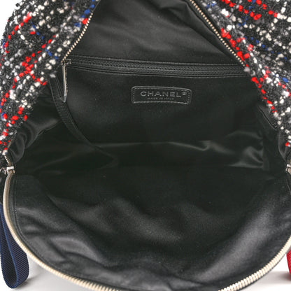 Chanel Tweed Nylon Quilted Astronaut Essentials Backpack Black Multicolor 5 of 10