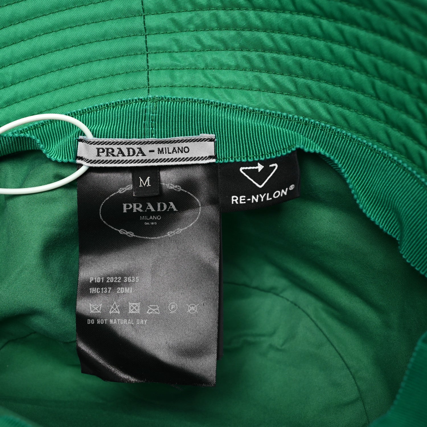 Prada Re-Nylon Triangle Womens Bucket Hat M Menta 8 of 8