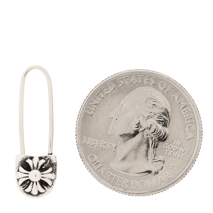 Chrome Hearts Sterling Silver 14K White Gold Safety Pin Single Earring 2 of 3