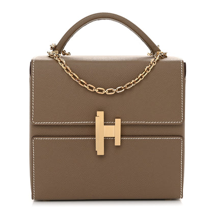 Hermes Epsom Cinhetic Boxy Top Handle Bag Etoupe 1 of 11