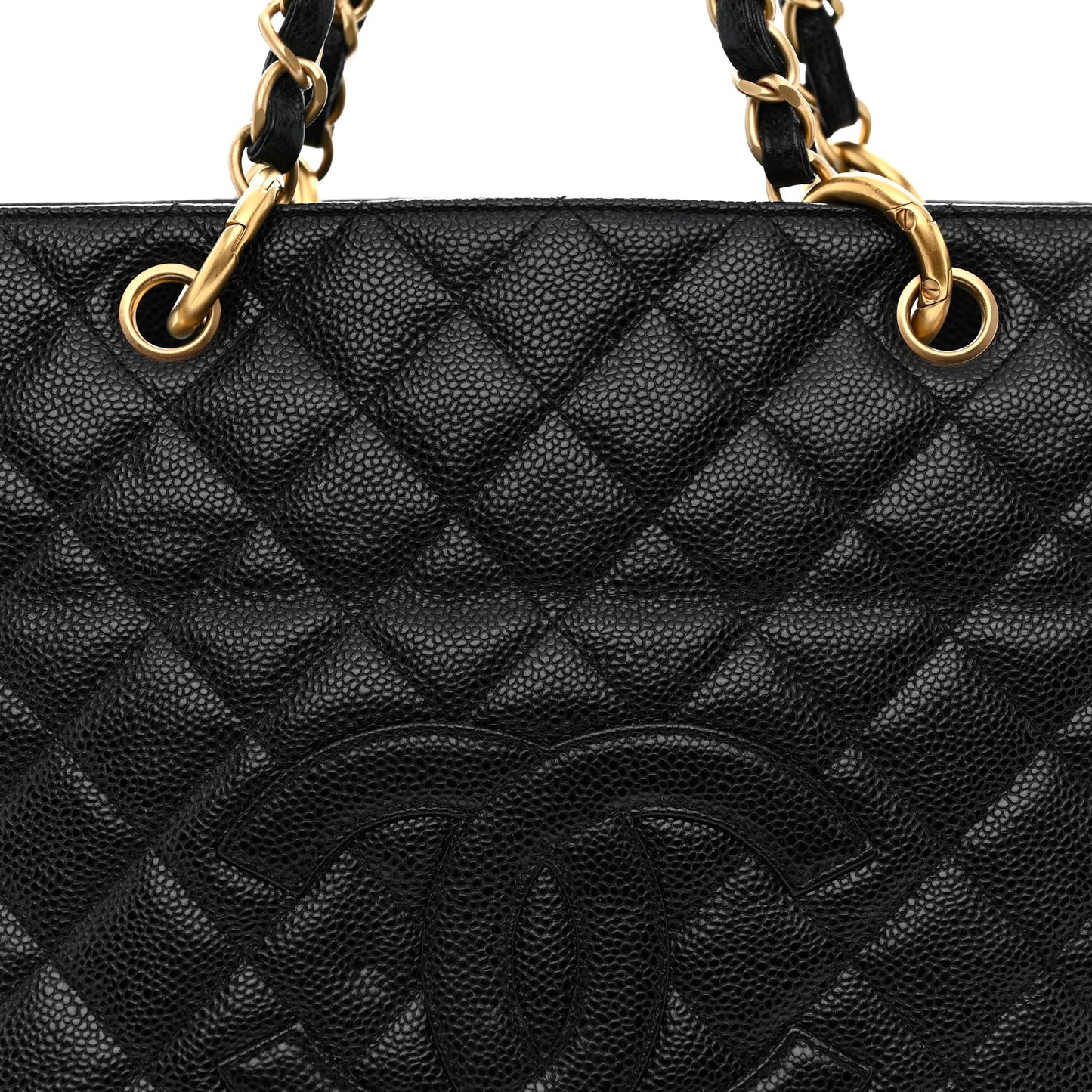 Caviar Quilted Grand Timeless Tote GTT Black