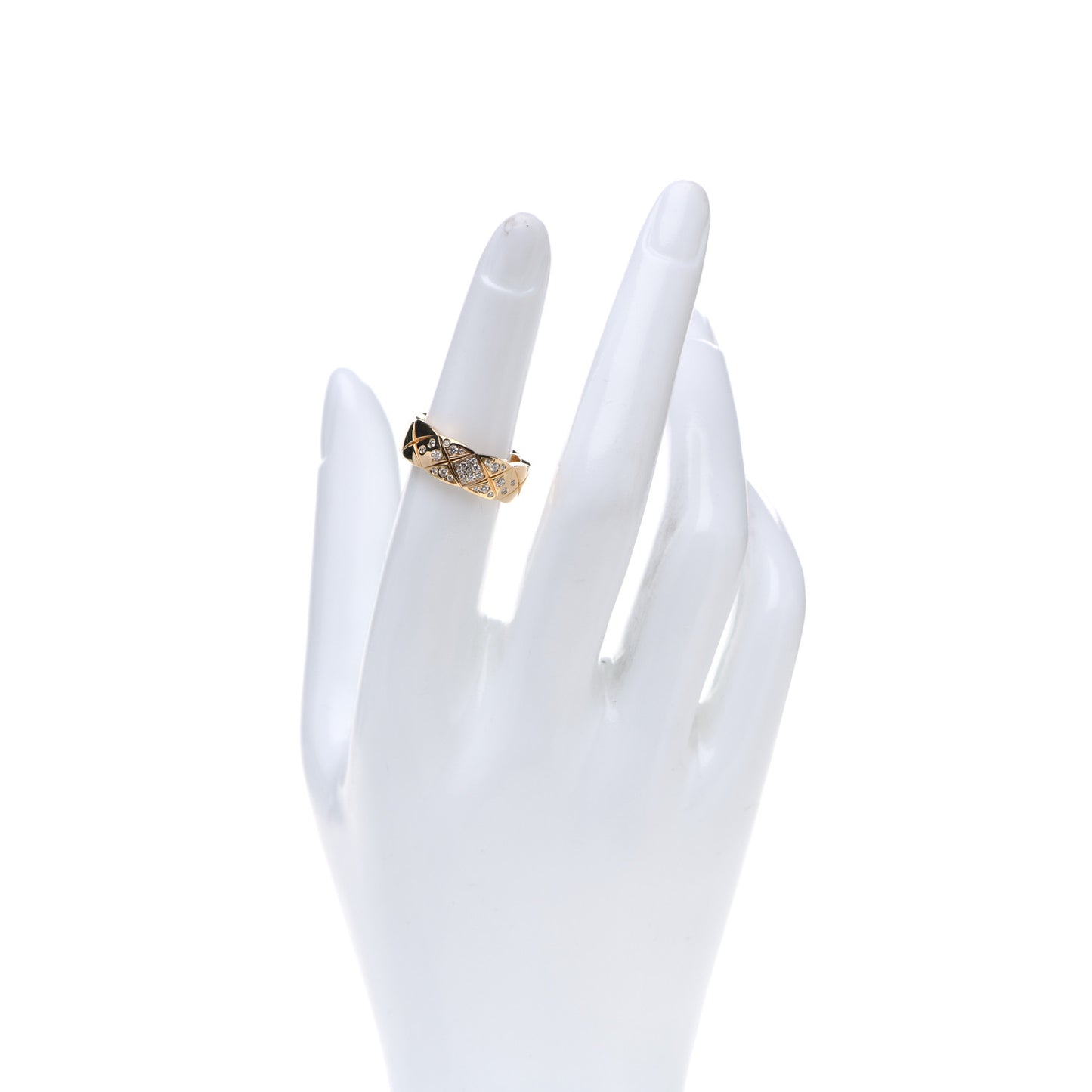 18K Yellow Gold Diamond Small Coco Crush Ring 51 5.75