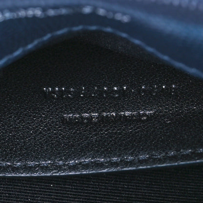 Saint Laurent Grain De Poudre Medium Classic Monogram Kate Satchel Deep Marine 7 of 10