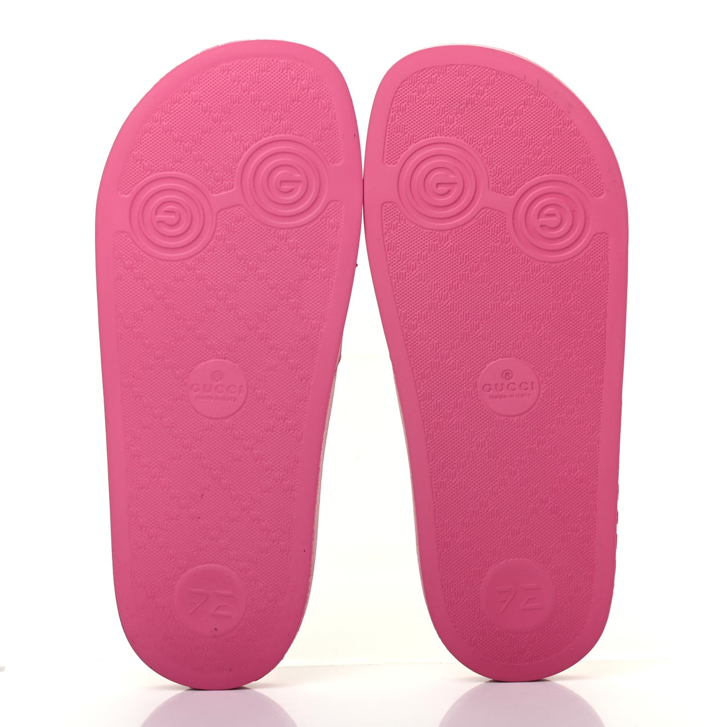 Rubber Womens Logo Slide Sandals 36 Fuchsia