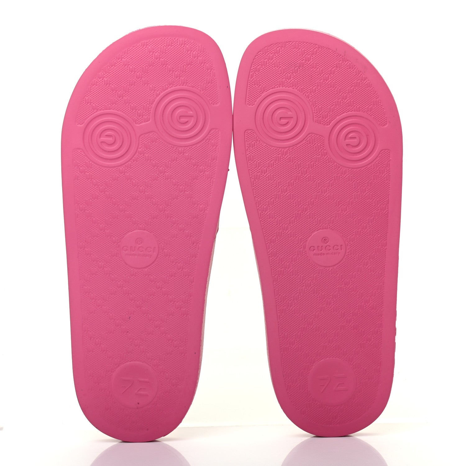 Gucci Rubber Womens Logo Slide Sandals 36 Fuchsia 5 of 8