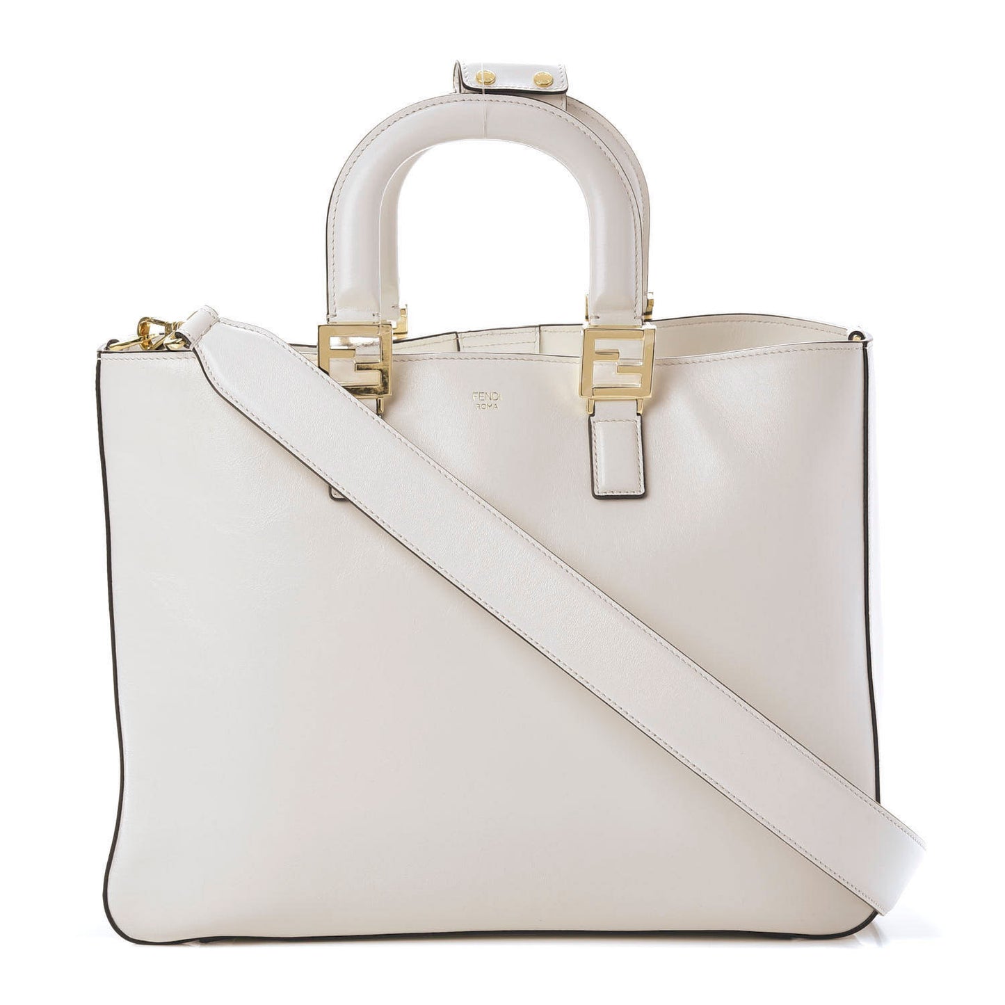 Vitello Glacier Medium FF Tote White