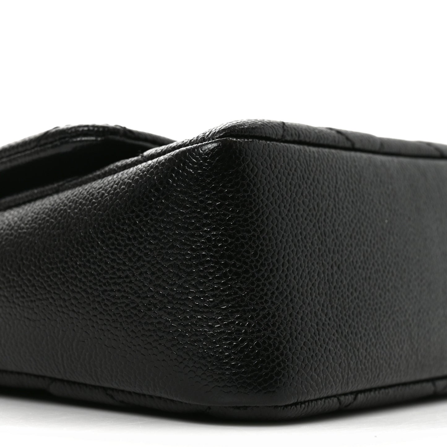 Shiny Caviar Quilted Small Chain Melody Flap Black