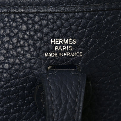 Hermes Taurillon Clemence Evelyne TPM  Bleu Nuit Bleu Indigo 6 of 10