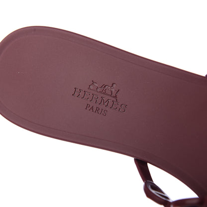 Hermes TPU Rivage Sandals 38 Bordeaux 6 of 10